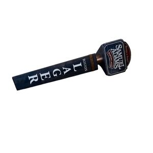 Samuel Adams Boston Lager Beer Tap Handle Wood Metal Red Accent‎